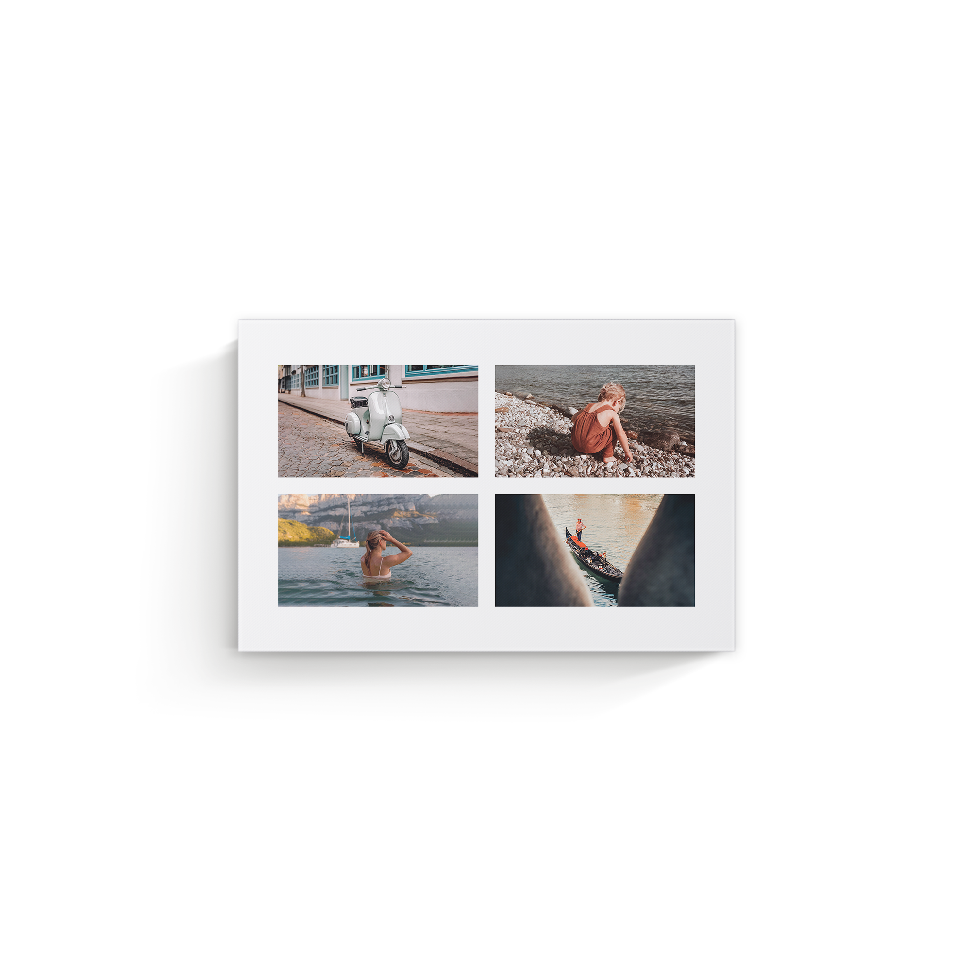 Tela de lona com colagem de fotos personalizada, nós imprimimos suas fotos mais bonitas em uma tela real.