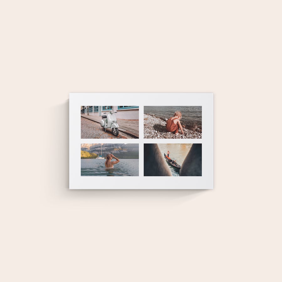 Personalised photo canvas Personalized photo canvas printed with four favorite photos in a collage layout