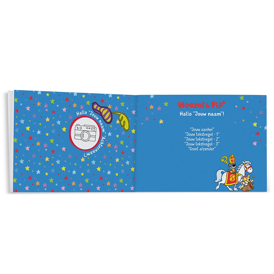 Woezel & Pip boek met naam en foto - Hallo Sinterklaas - Softcover