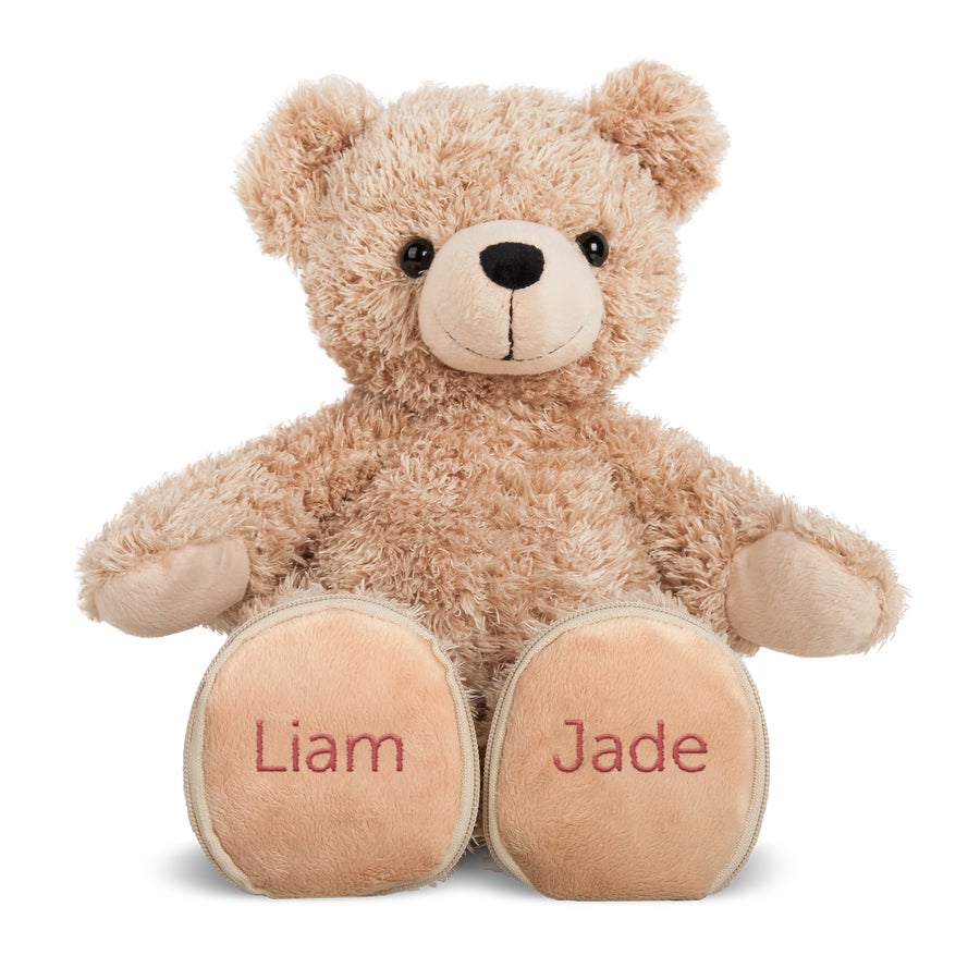Personalised cuddly toy - Bear - Embroidered - Love Personalised cuddly toy - Bear - Embroidered - Love