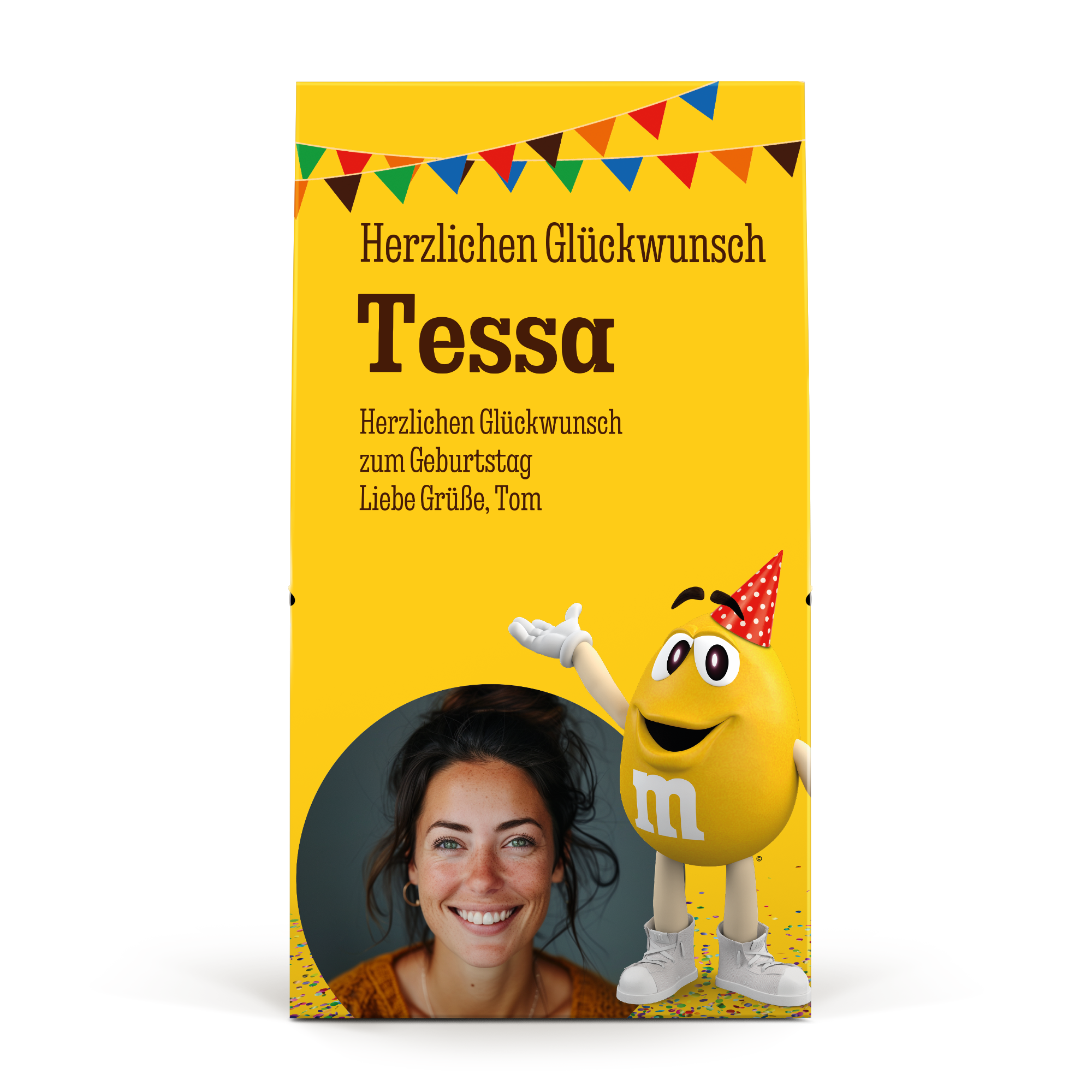 Personalisierte XL M&M's Geschenkbox - 6 Beutel (714 Gramm)