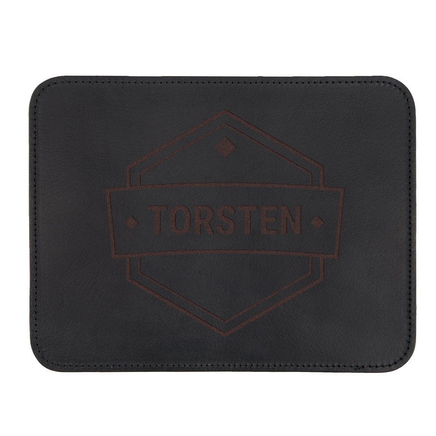 Mousepad Leder mit Namen