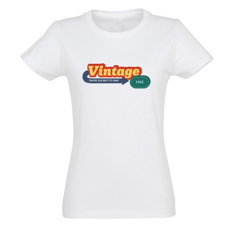 T-shirt voor vrouwen bedrukken - Wit - XL