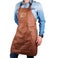 Engraved leather apron - Brown