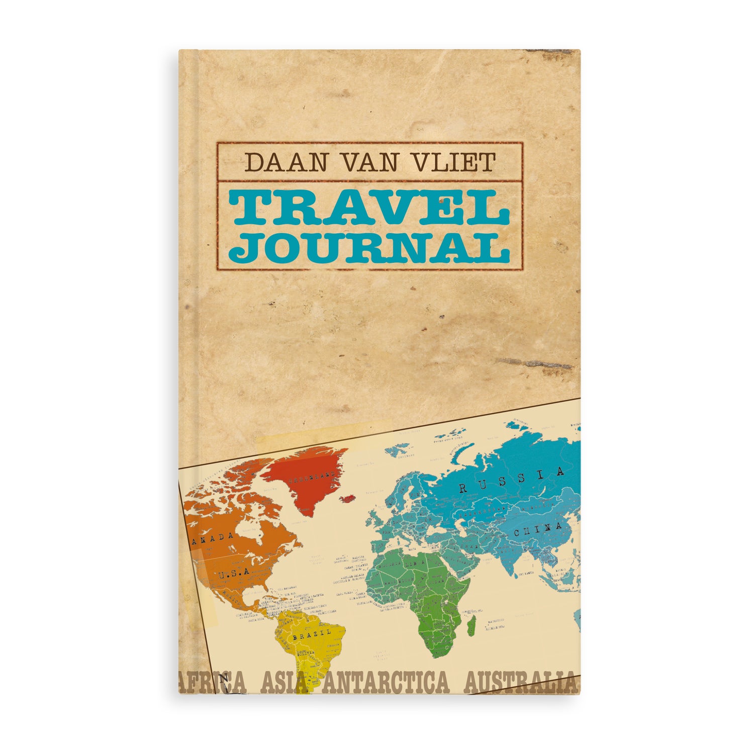 Travel journal met naam en foto - Hardcover