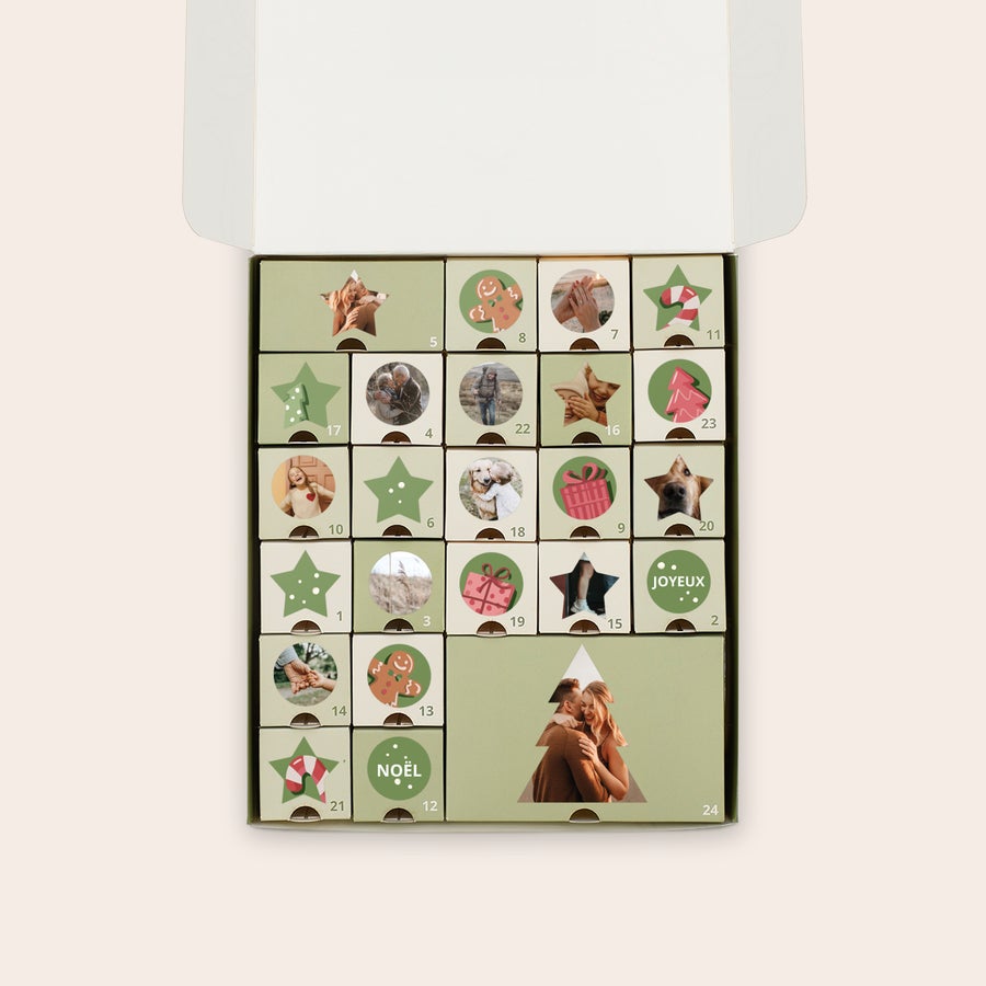 Calendrier de l'Avent personnalisé à faire soi-même - S - 19 x 22 x 4,1 cm Calendrier de l'Avent personnalisé à faire soi-même - S - 19 x 22 x 4,1 cm