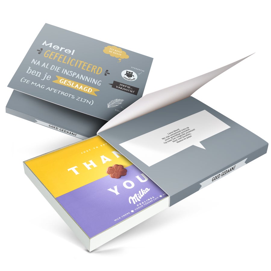 Milka giftbox bedrukken - Examen Milka giftbox bedrukken - Examen