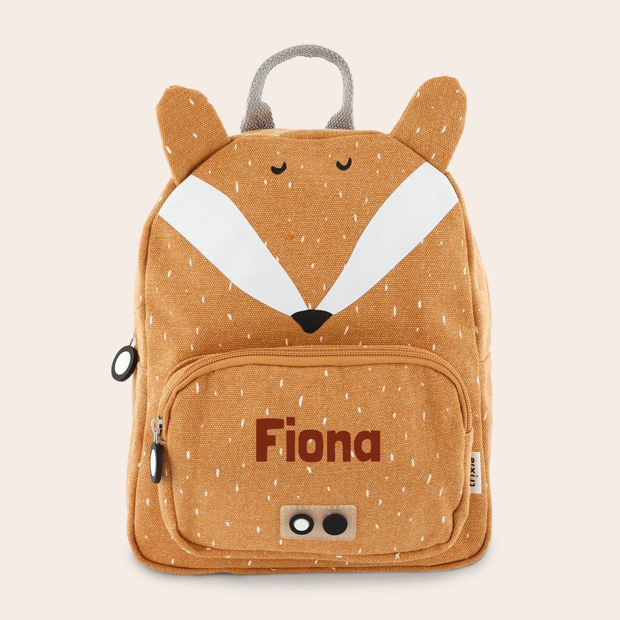 Kindergartenrucksack mit Namen - Trixie Fuchs Kindergartenrucksack mit Namen, aufgedruckt mit Fiona auf der Fronttasche