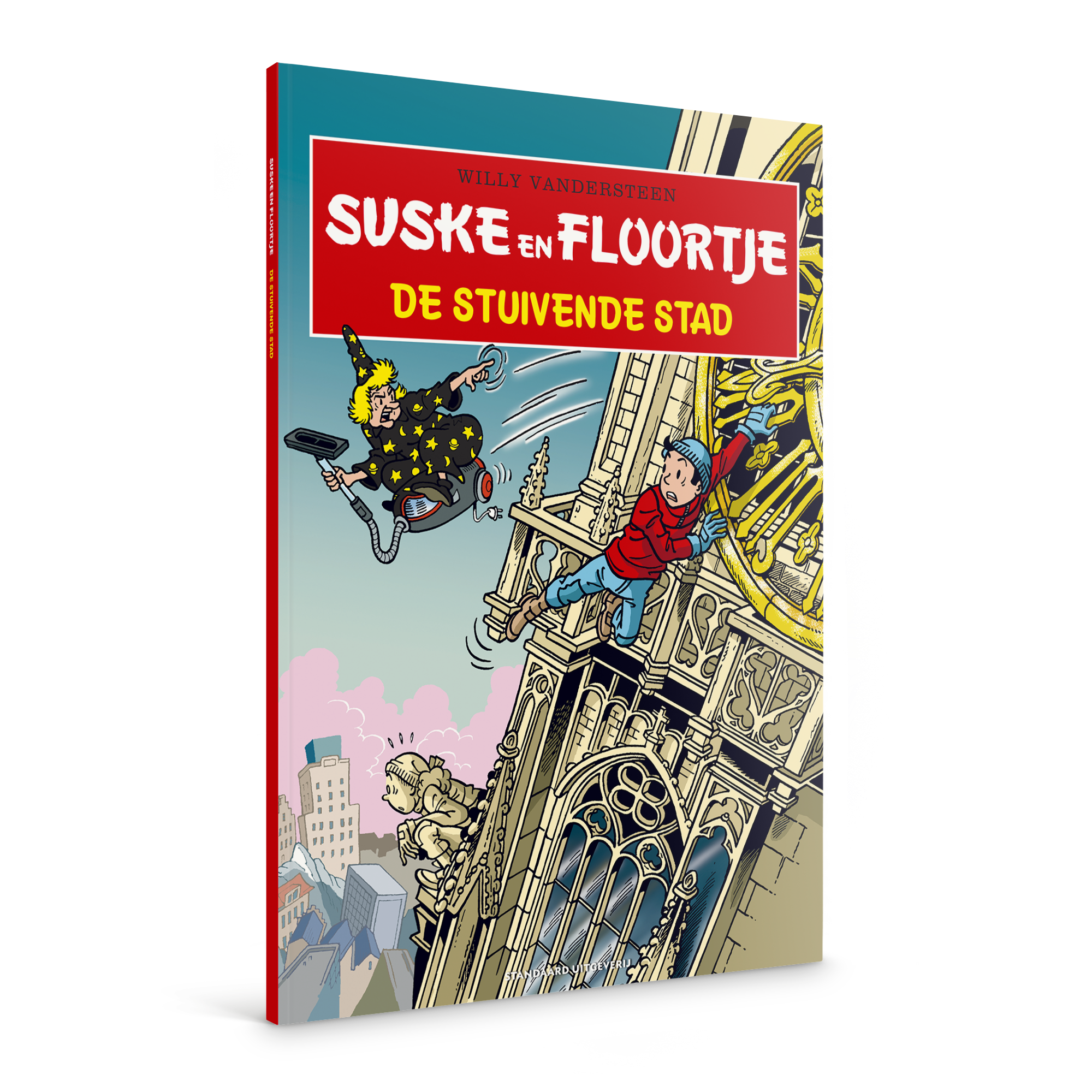 Persoonlijk Suske en Wiske stripboek 'De stuivende stad' (Softcover), op maat gemaakt met jouw naam in het verhaal.