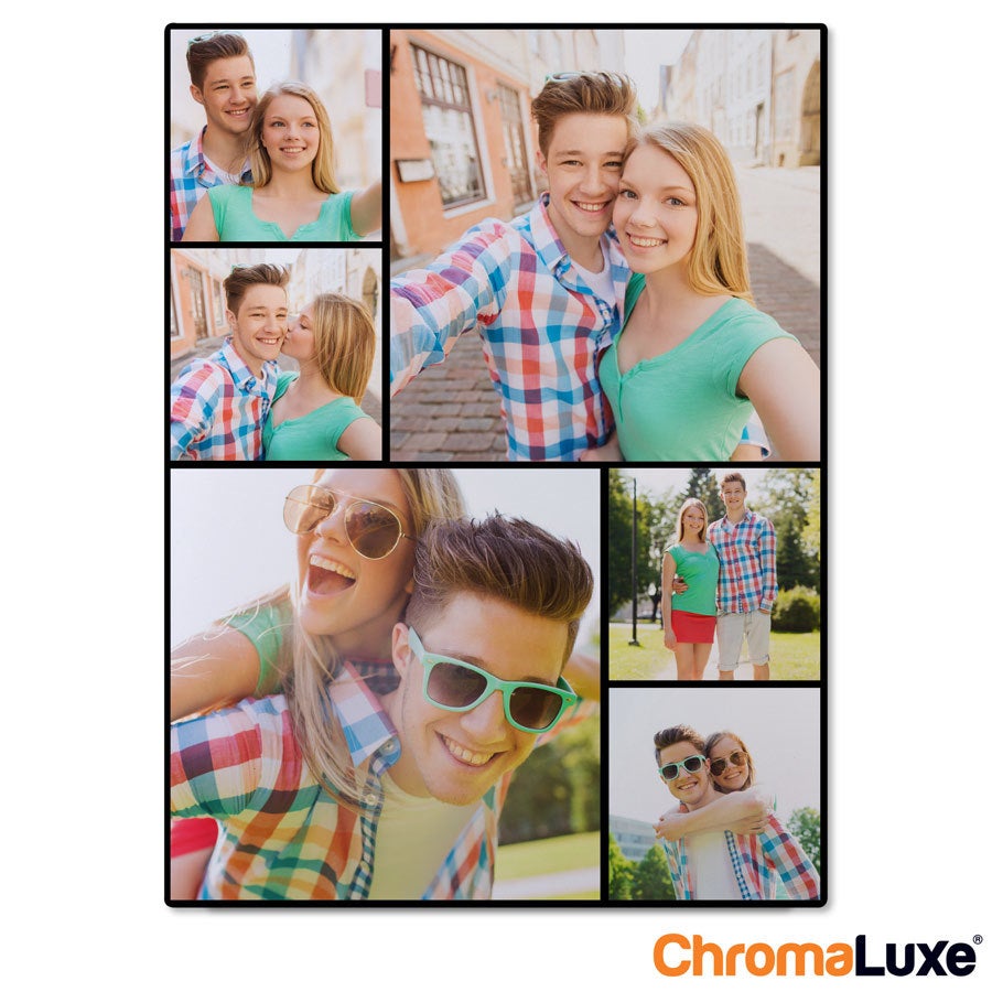 Henkilökohtainen alumiiniprintti - Instagram-kollaasi - 30 x 40 cm