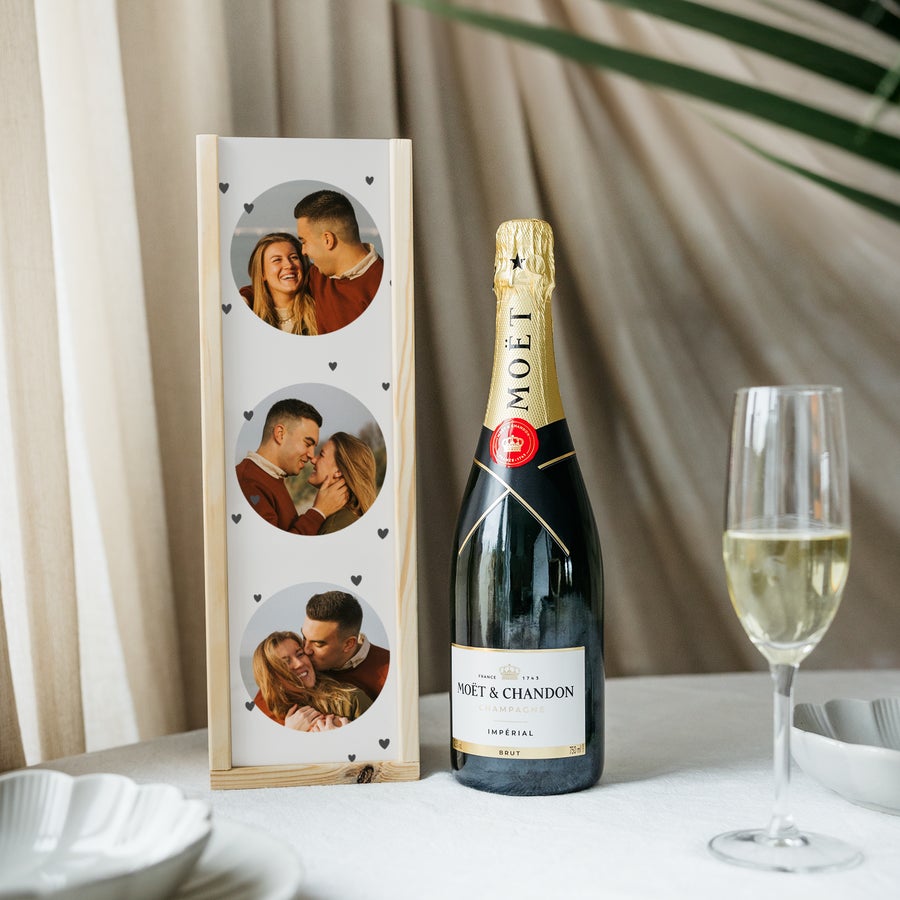 Coffret champagne & chocolat Saint-Valentin - Cadeau idéal pour les Couples