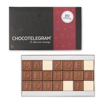 Message en chocolat Chocotelegram®