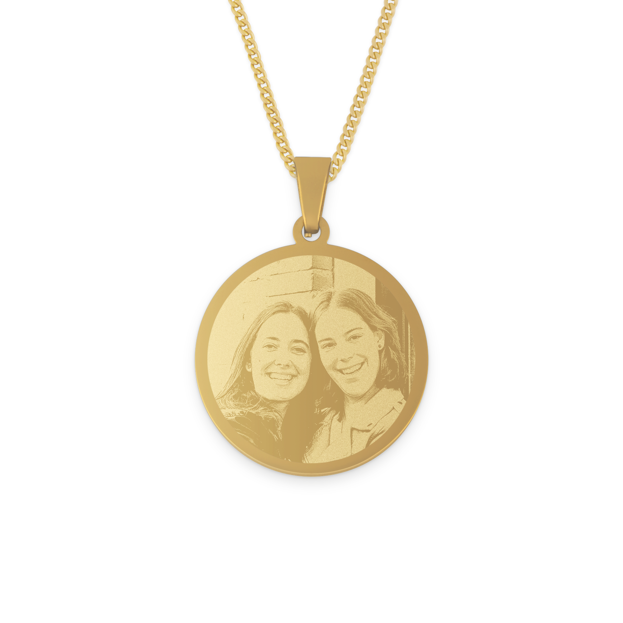 Collana con ciondolo rotondo