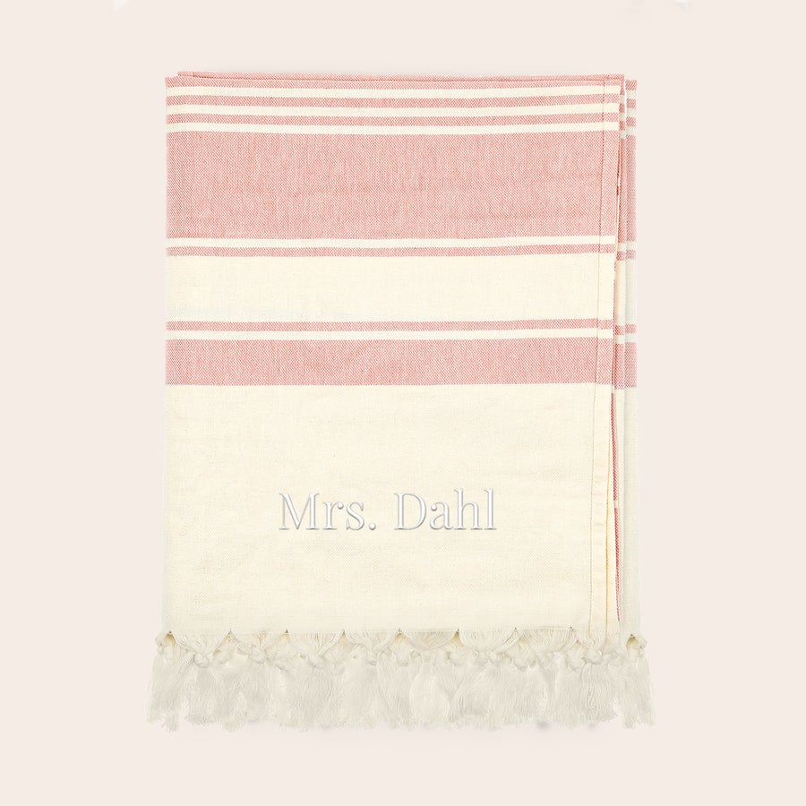 Hammamhandduk med namn Hammamhandduk med namn