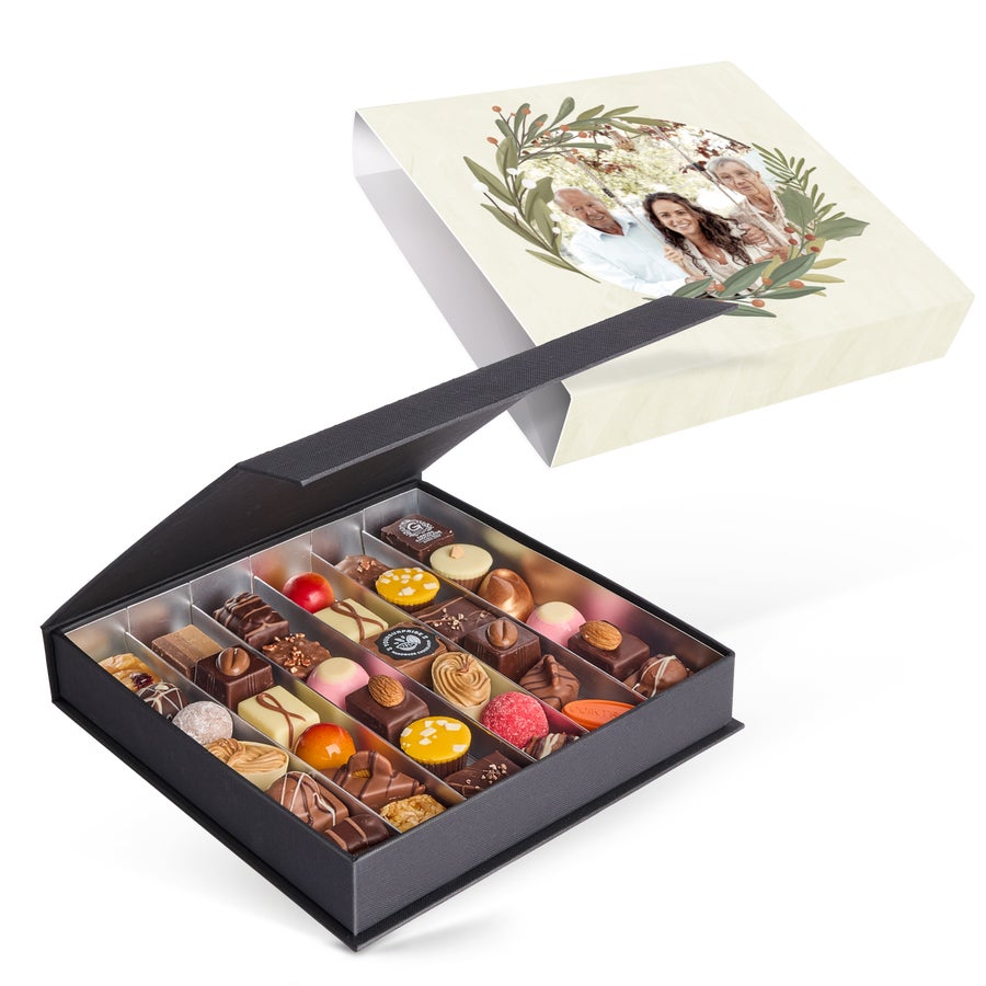 Boîte de chocolats personnalisée - Noël Boîte de chocolats personnalisée - Noël