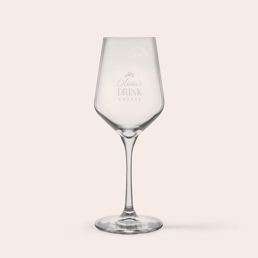 Witte wijnglas graveren Witte wijnglas graveren