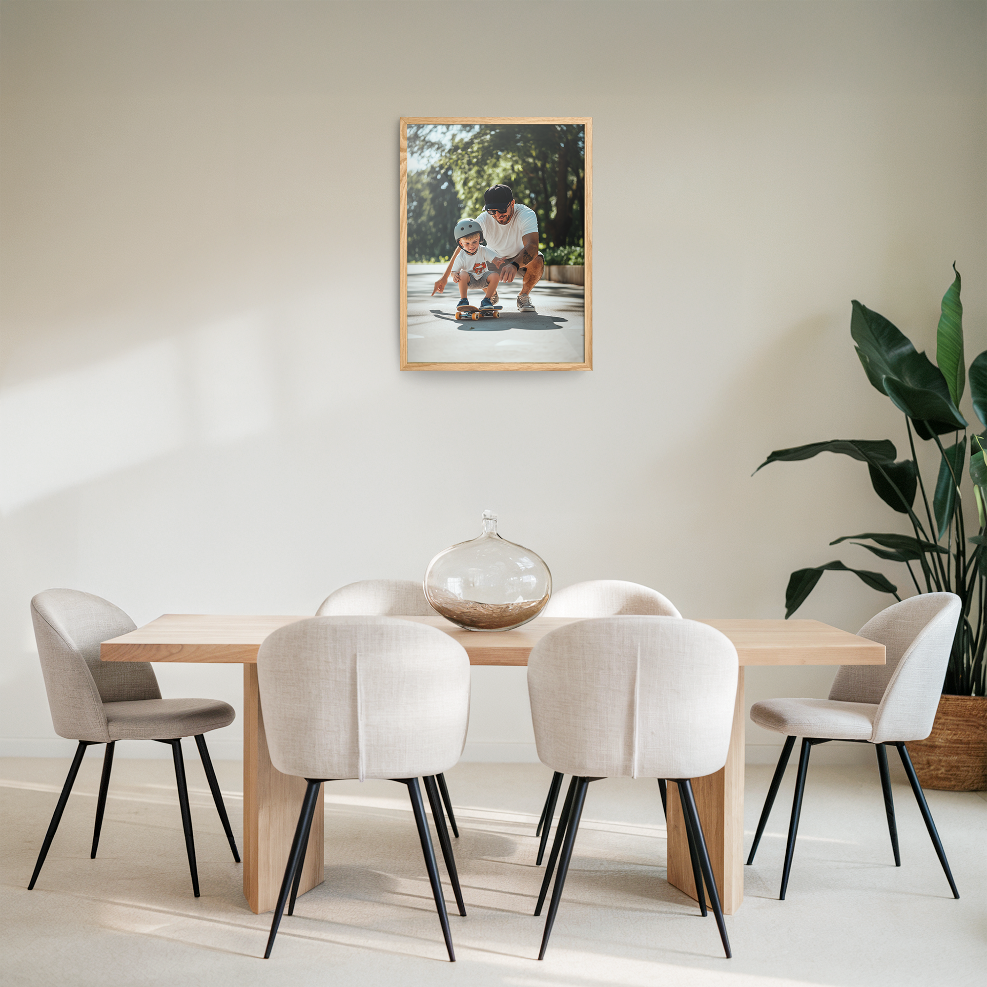 Personalised photo print with frame