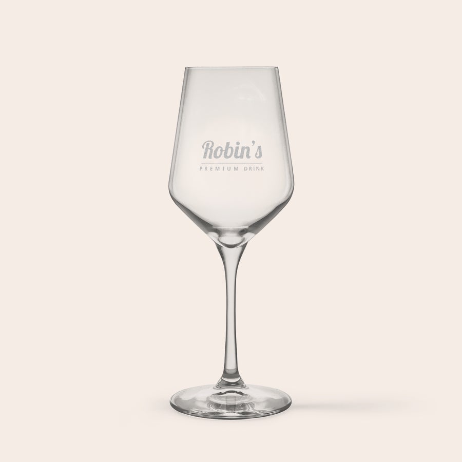 Witte wijnglas graveren Witte wijnglas graveren