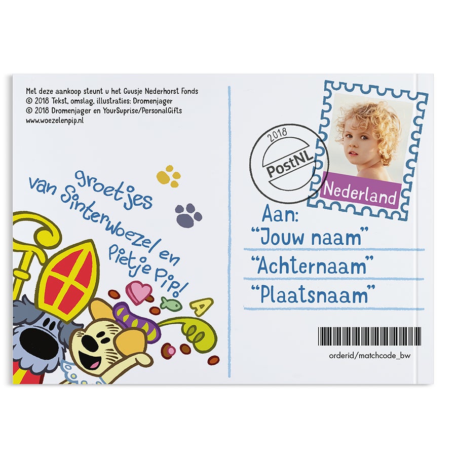 Woezel & Pip boek met naam en foto - Hallo Sinterklaas - Softcover