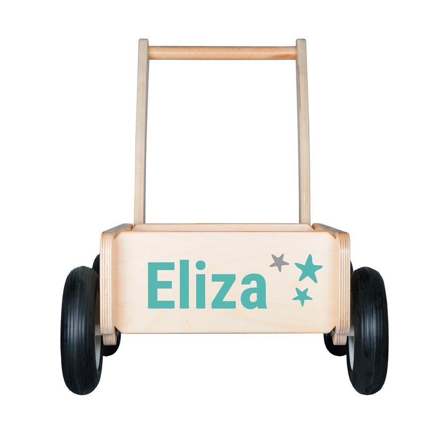 Personalised wooden toys - Push cart - Beech