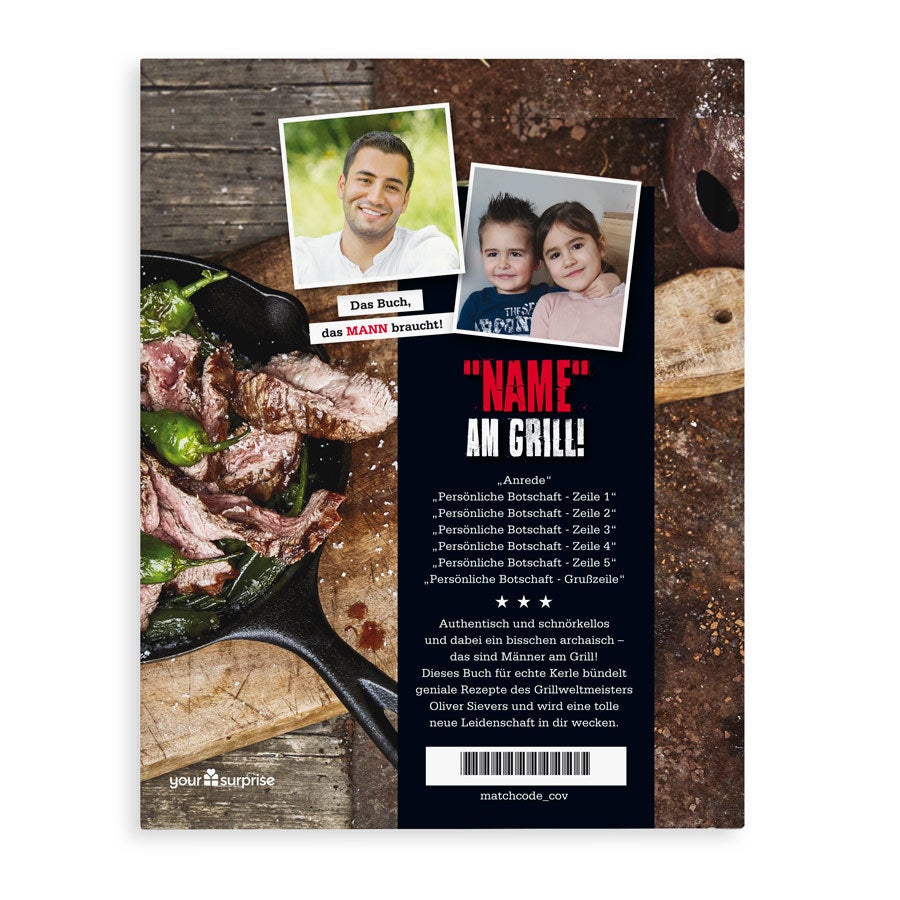 Grillbuch mit Namen - Männer am Grill