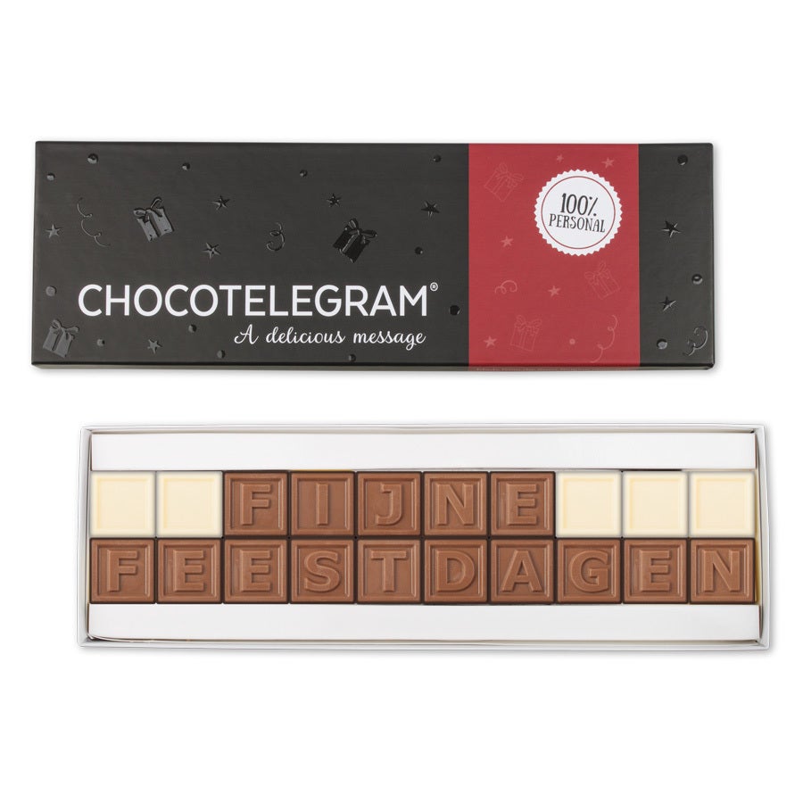 Chocotelegram met persoonlijke boodschap - 20 letters