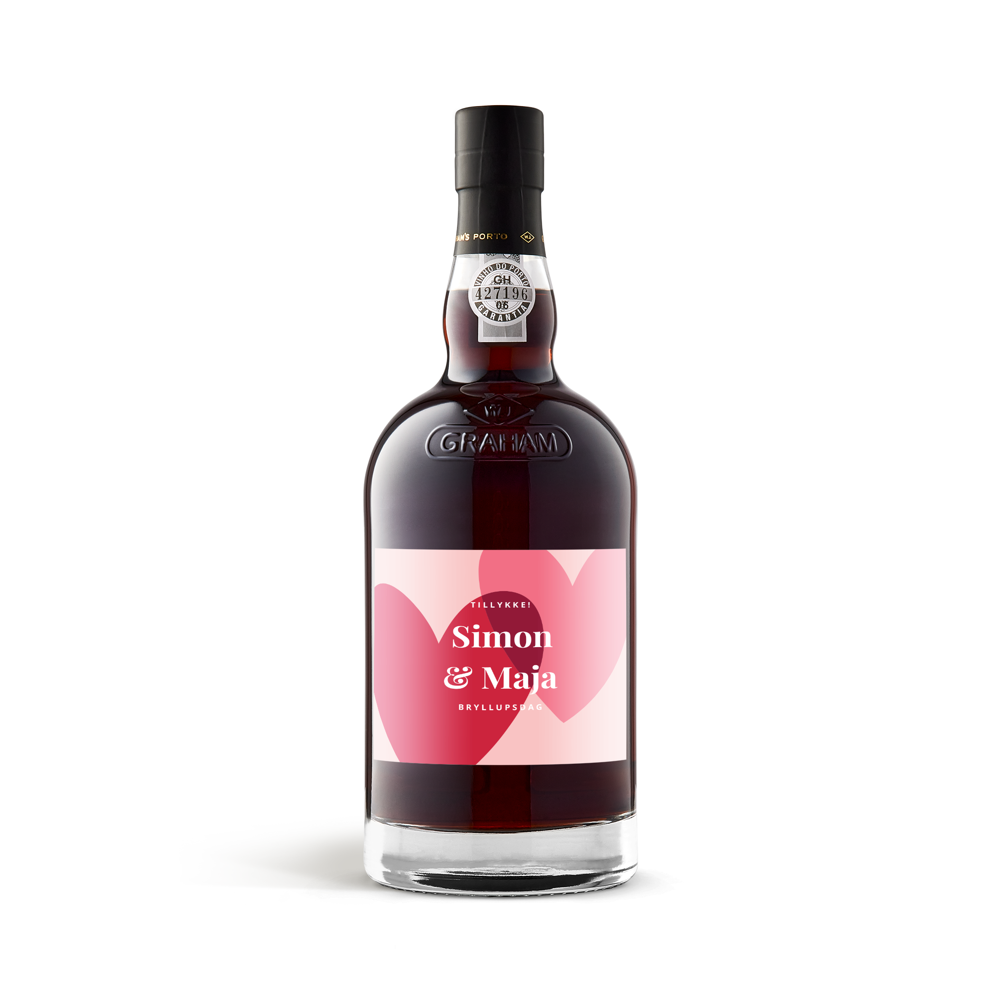 Portvin gaveæske med navn og billede - Grahams 10 Years