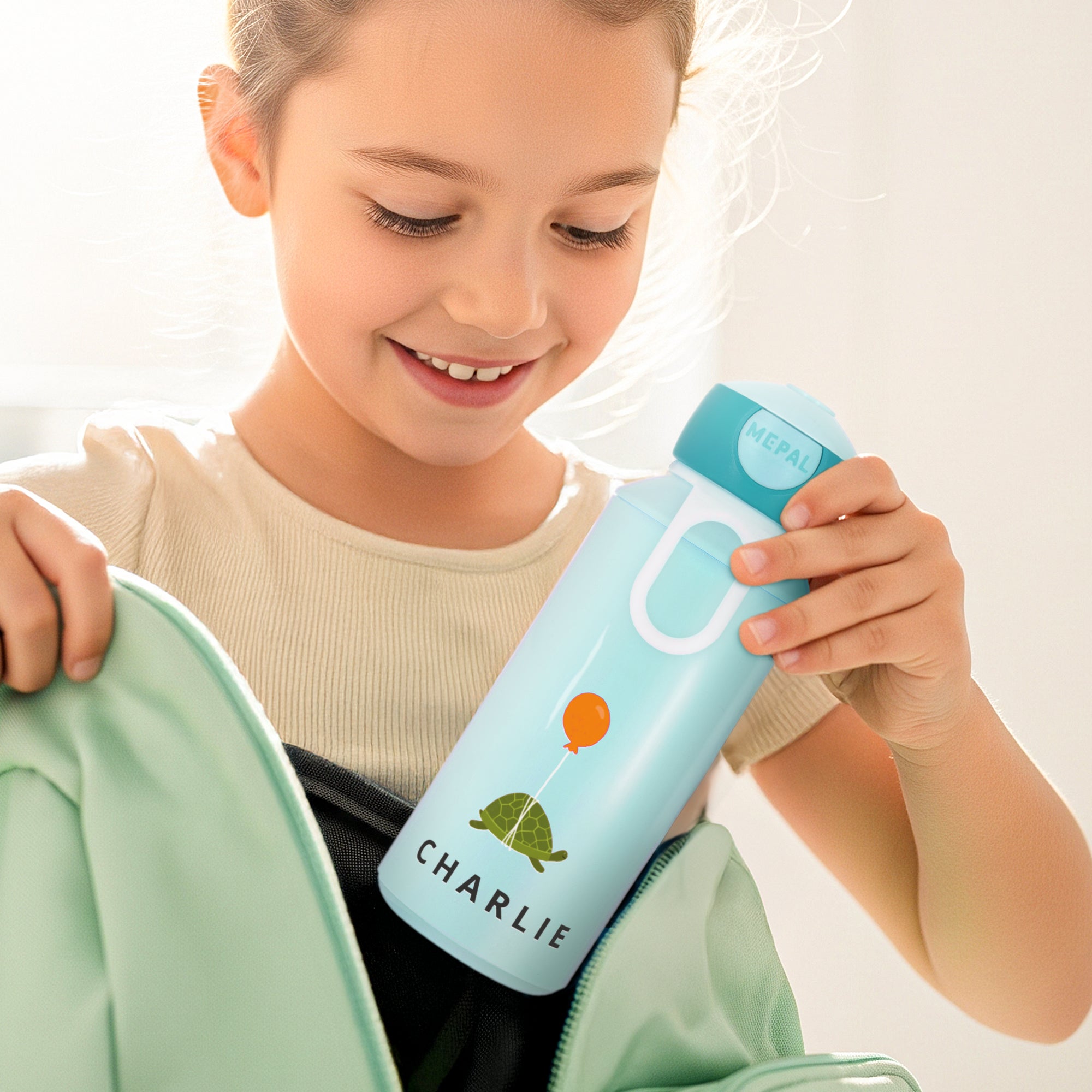Mepal - Personoitu pop-up-juomapullo - 400 ml - Viileä minttu