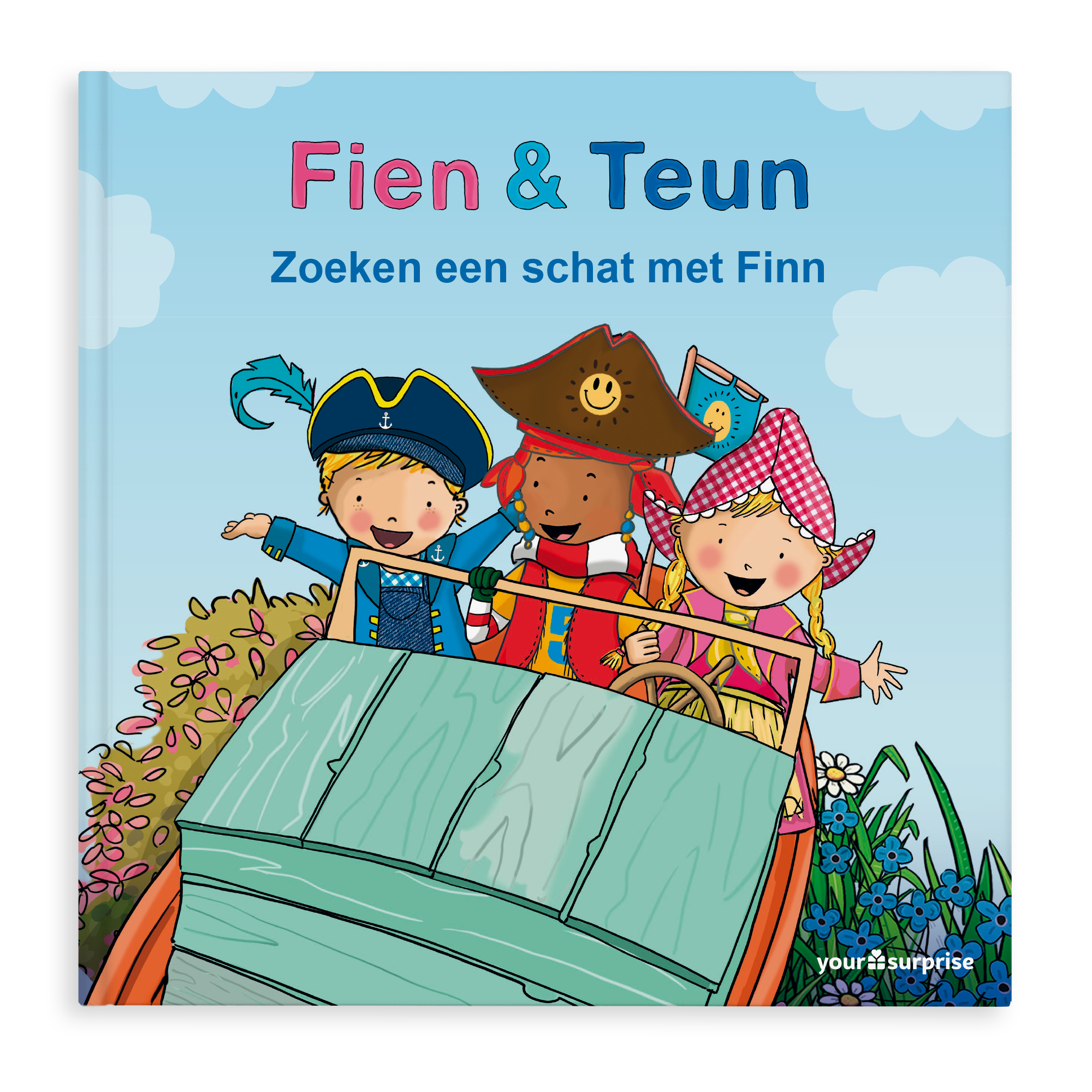 Gepersonaliseerd kinderboek - Fien & Teun 'Zoeken een schat'