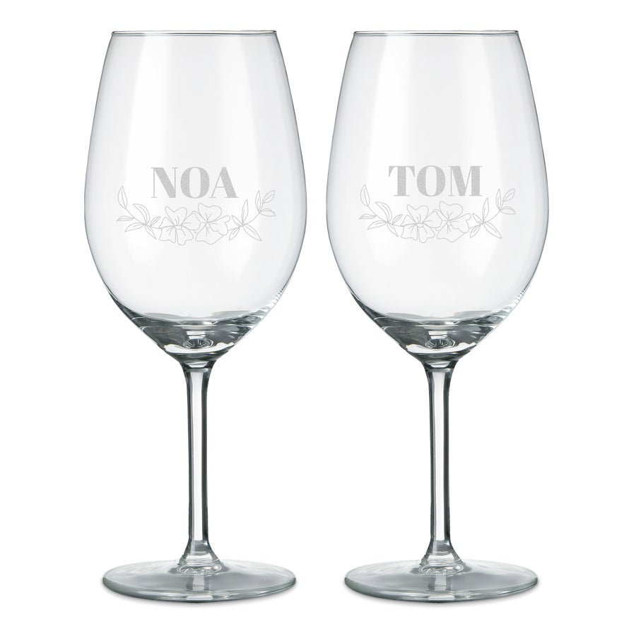 Copa de vino tinto grabada Copa de vino tinto grabada