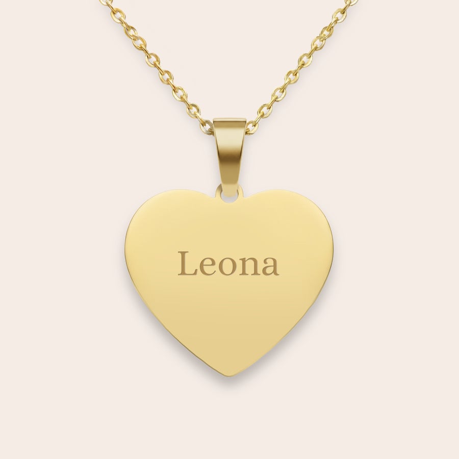 Hjerte halskæde med indgravering Hjerte halskæde med indgravering