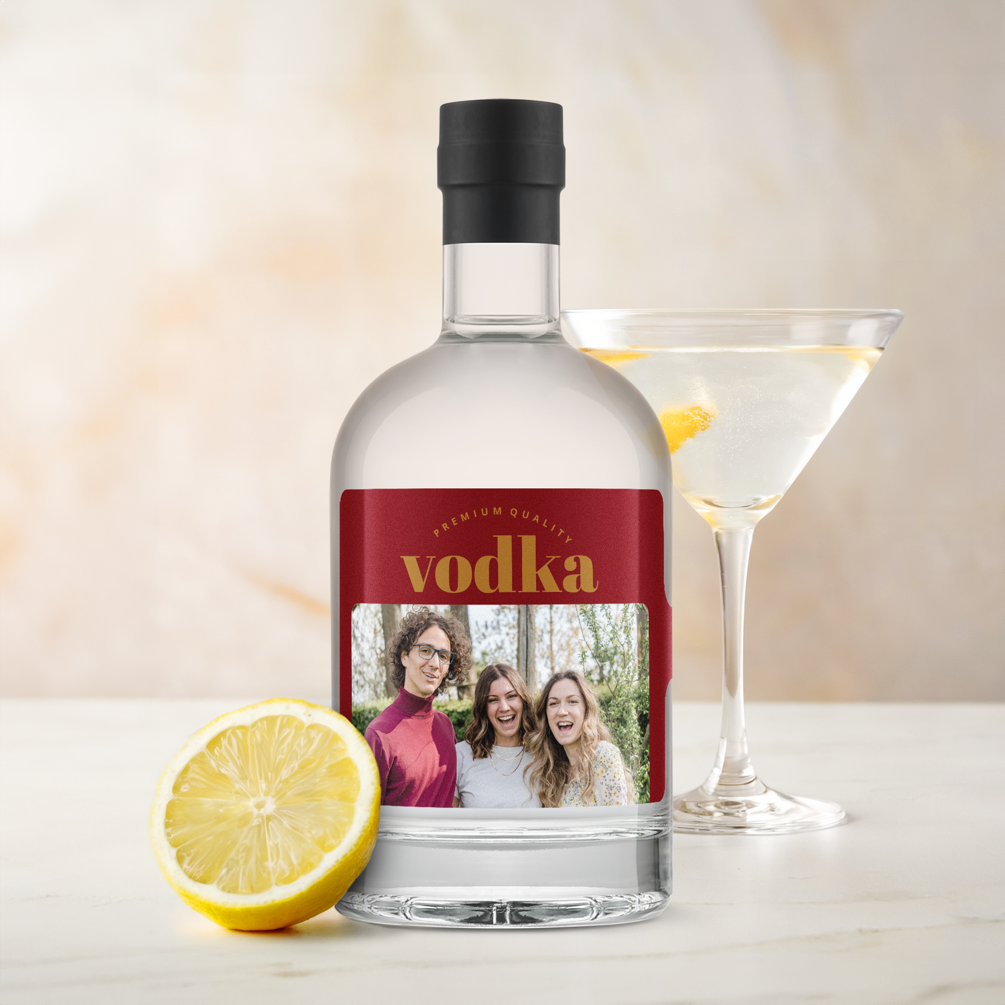 Gepersonaliseerde vodka fles