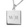 Personalised pendant - Square - Name/Text - Silver colour