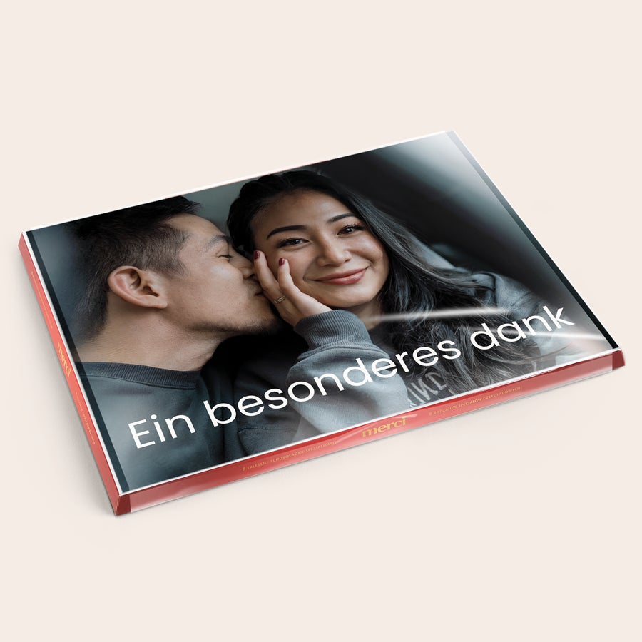 Personalisierte Merci Schokolade - Mit Grußkarte Personalisierte Merci Schokolade - Mit Grußkarte