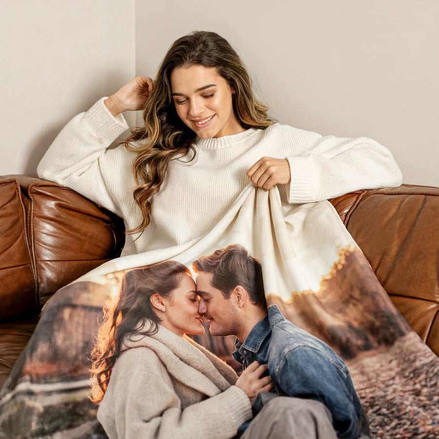 Personalised photo blanket Personalised photo blanket