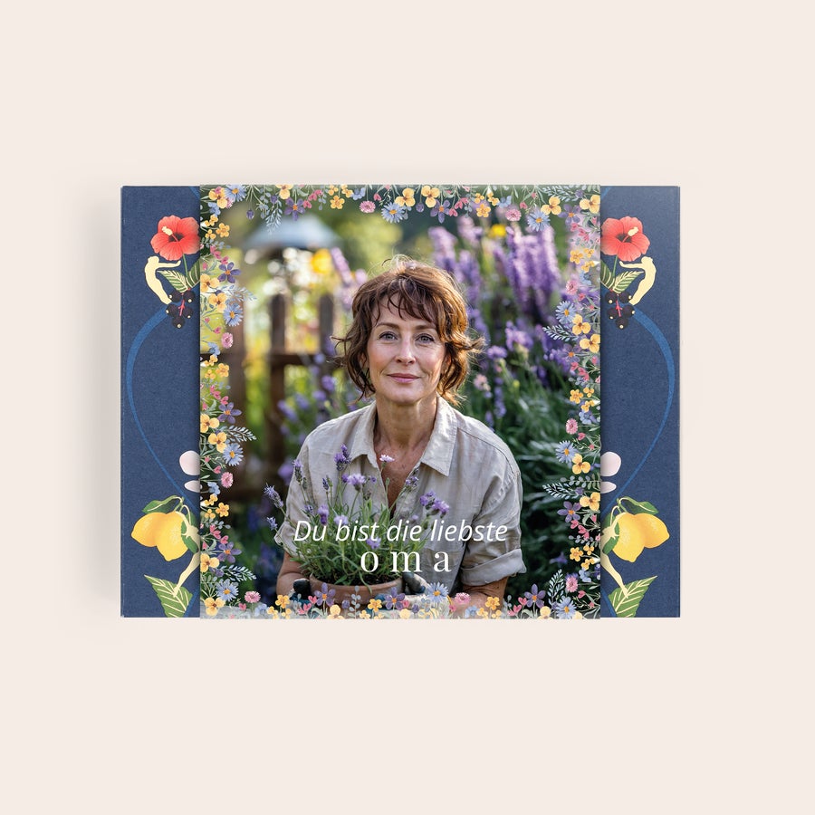 Personalisierte Pukka tea Personalisierte Teebox mit Foto und Text Du bist die liebste Oma für Deine ganz persönliche Tee-Oase
