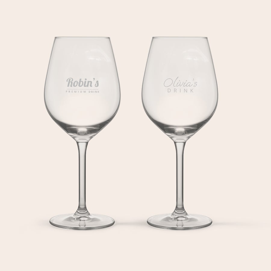 Witte wijnglas graveren Witte wijnglas graveren