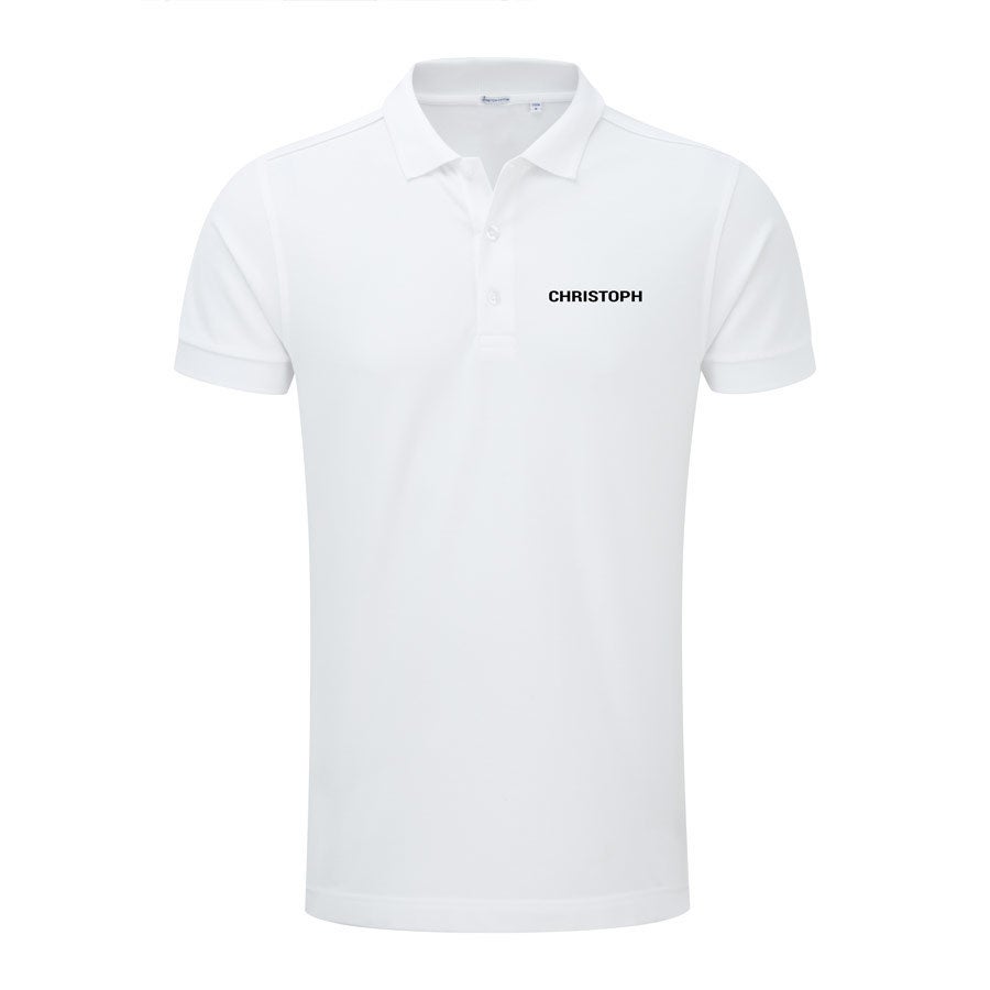 Personalised polo t-shirt - Men - White - XL