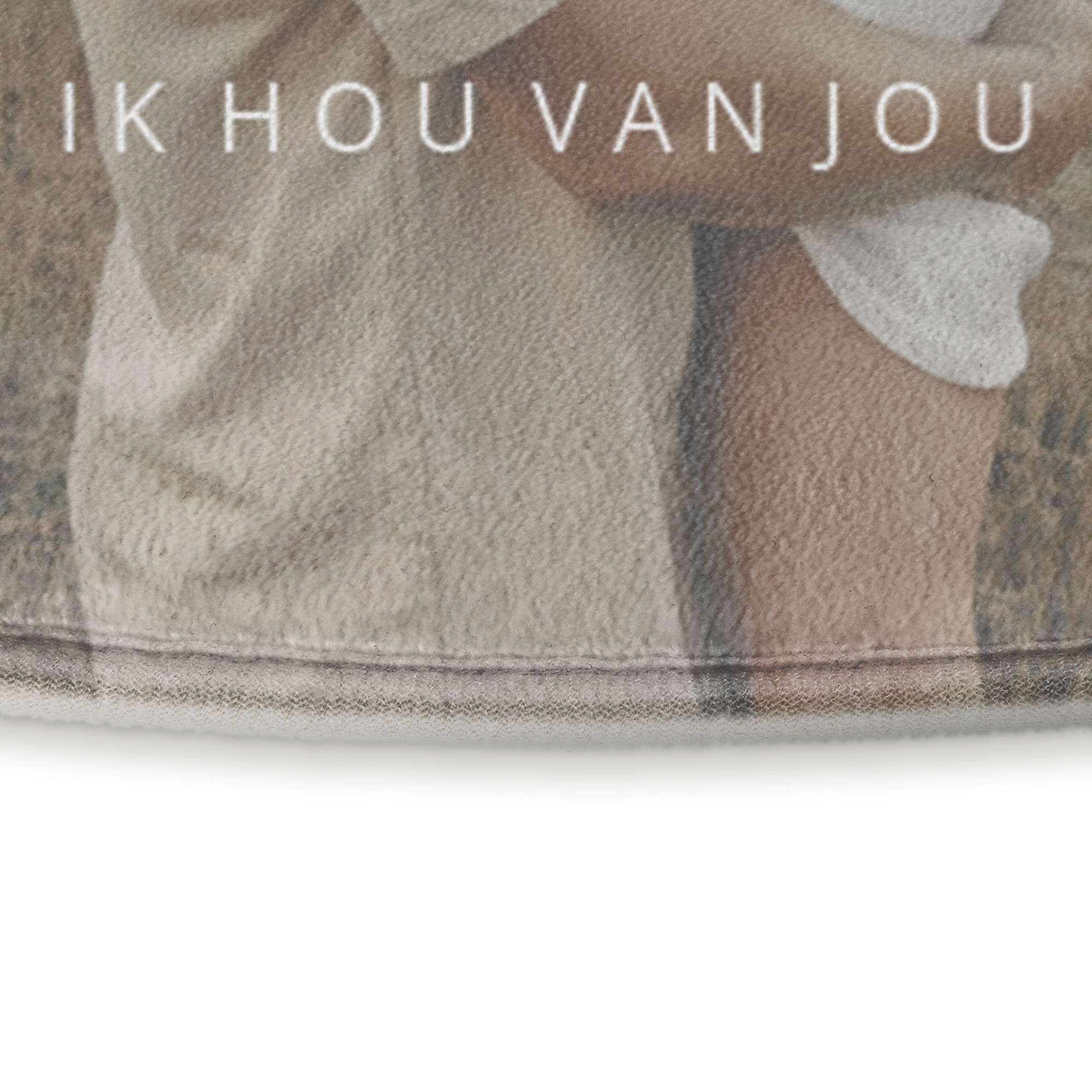 Gepersonaliseerde badmat met foto van stel en de tekst "IK HOU VAN JOU" om elke badkamer in een persoonlijke oase te veranderen