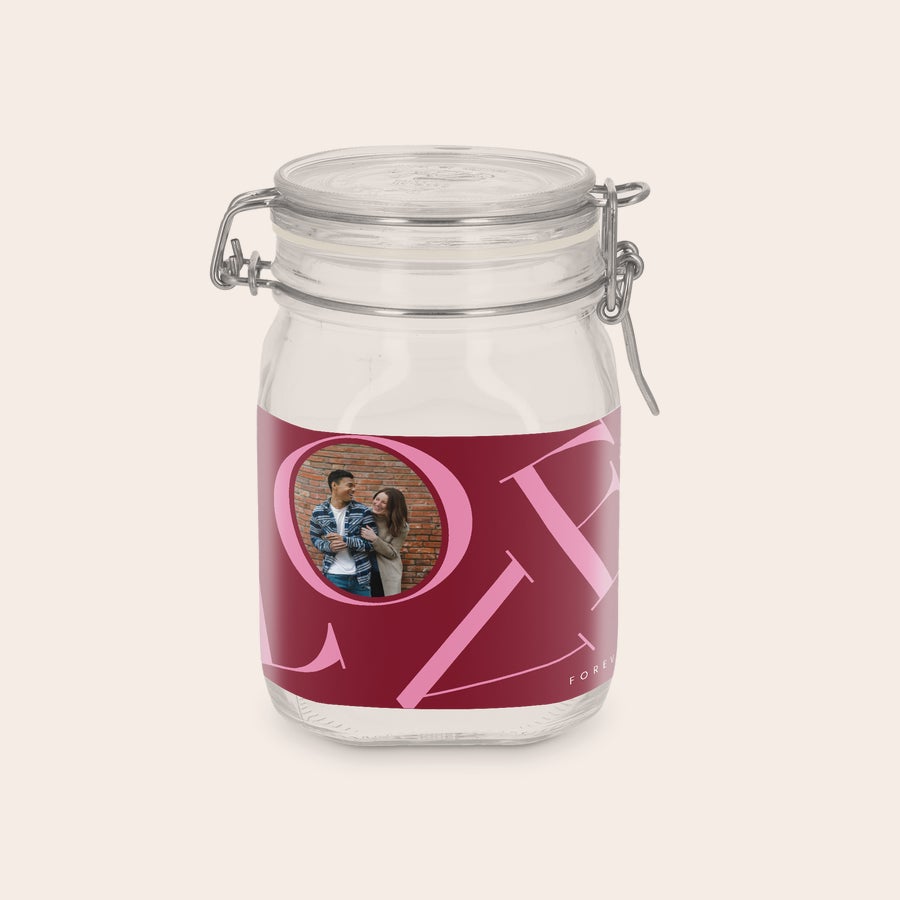 Stekleni kozarec s pokrovom - personalizirano Stekleni kozarec s pokrovom - personalizirano