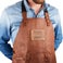 Engraved leather apron - Brown