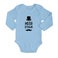 Personalizowane Body niemowlęce z długim rękawem - niebieskie (62/68)