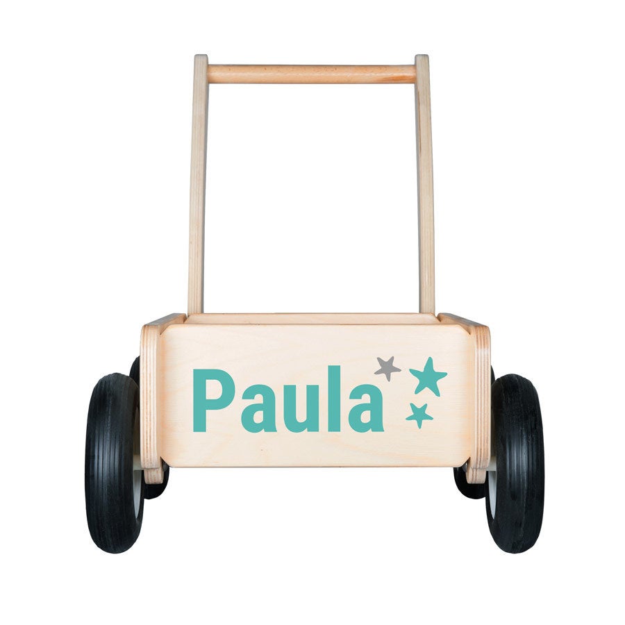 Personalisierter Lauflernwagen Holz mit Namen 