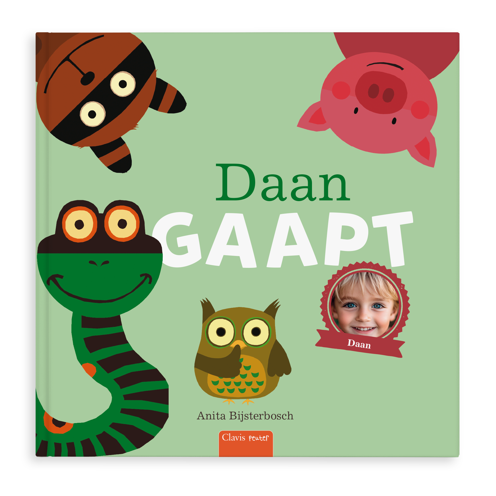 Boek Iedereen gaapt - XXL personaliseren met eigen foto en naam van Daan voor een uniek kinderboek