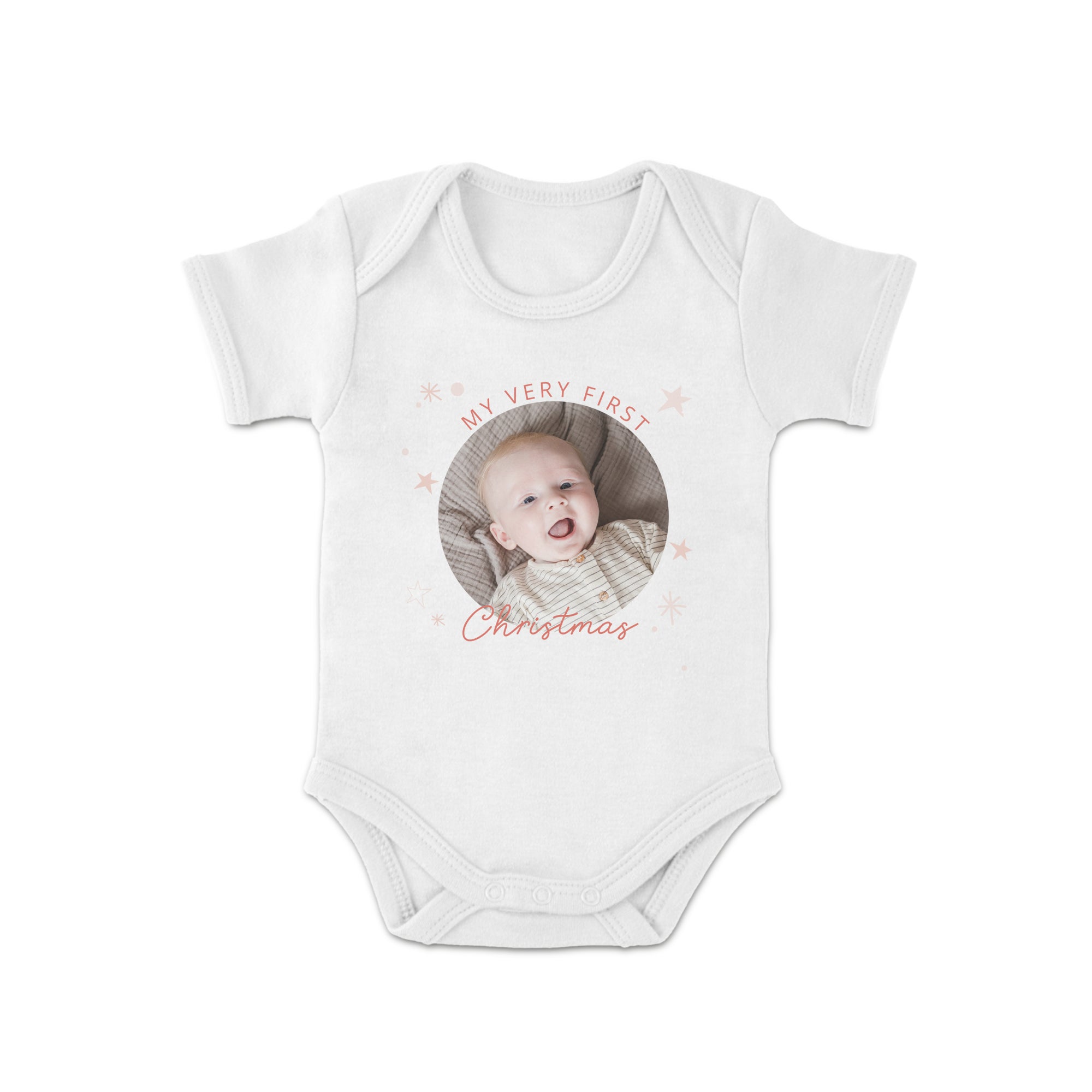 My first Christmas babygrow - Printed - Short Sleeve - White - 62/68