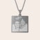 Necklace with square pendant Necklace with square pendant