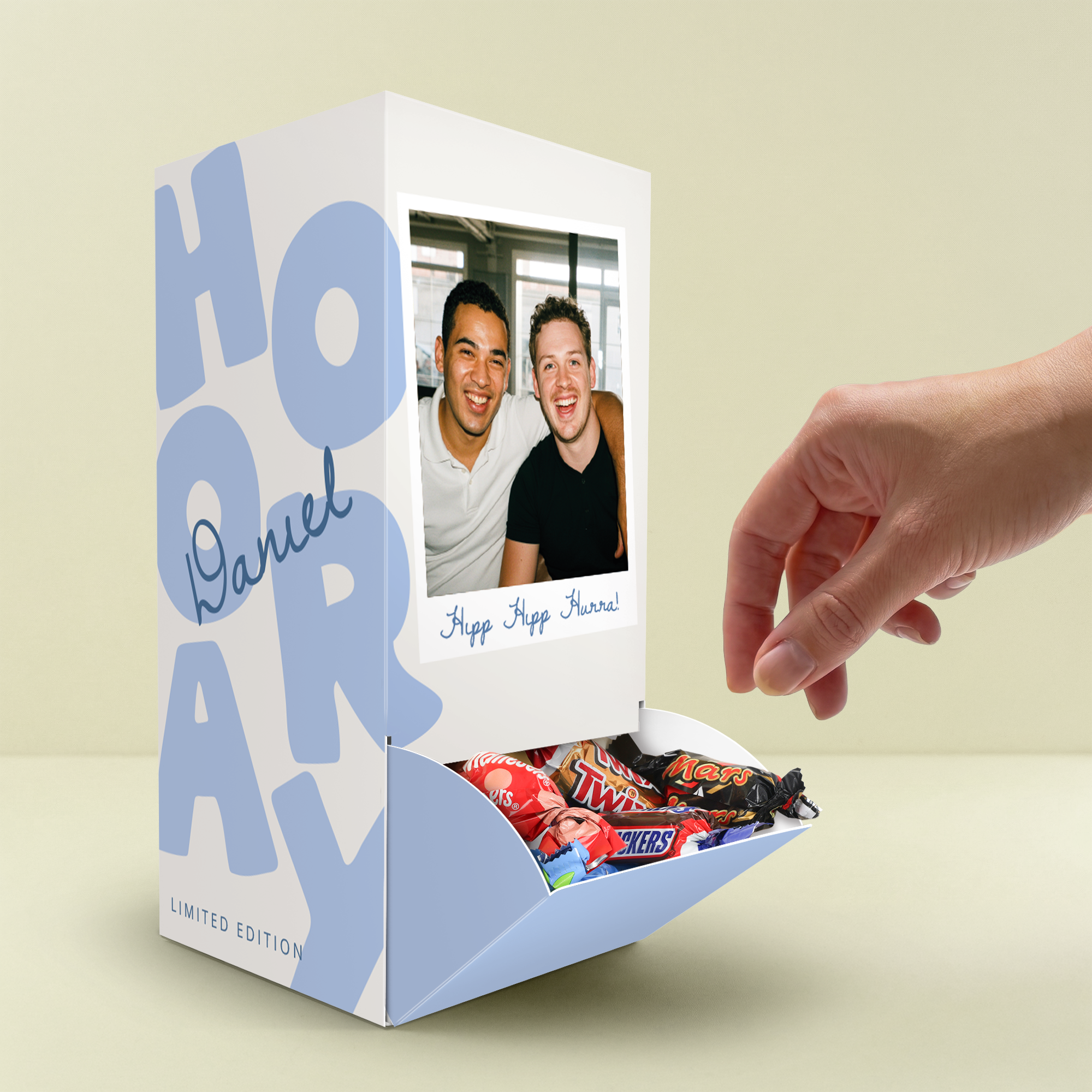 Personaliserad dispenser med Celebrations choklad