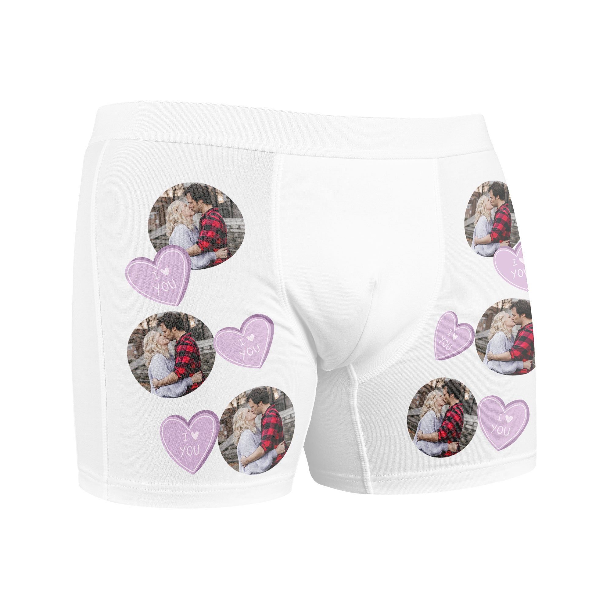 Boxershort bedrukken L Wit