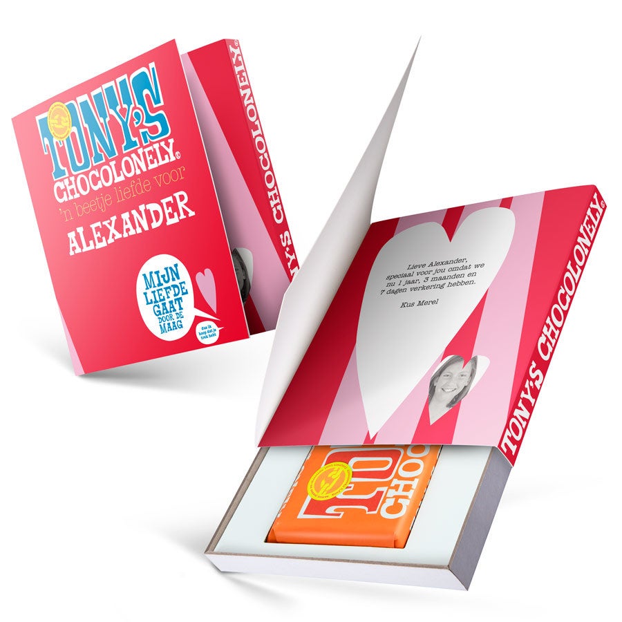 Tony Chocolonely Giftbox - Liefde (gepersonaliseerd) Tony Chocolonely Giftbox - Liefde (gepersonaliseerd)