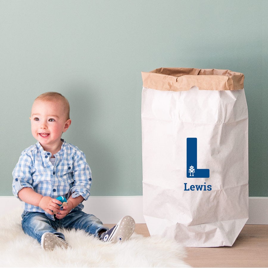Personalised toy storage bag - Paper Personalised toy storage bag - Paper
